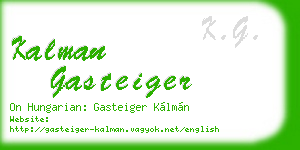kalman gasteiger business card